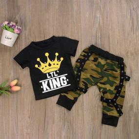 img 3 attached to Boys' Camouflage Toddler 👦 Pullover Tracksuit Set with Trousers