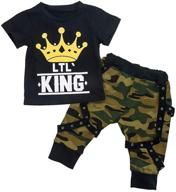 boys' camouflage toddler 👦 pullover tracksuit set with trousers logo