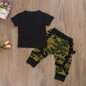 img 2 attached to Boys' Camouflage Toddler 👦 Pullover Tracksuit Set with Trousers