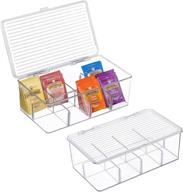 📦 organize and accessorize: vtopmart 2 pack stackable tea bag organizer for kitchen pantry cabinets and countertops logo