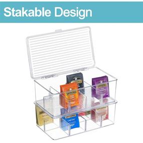 img 2 attached to 📦 Organize and Accessorize: Vtopmart 2 Pack Stackable Tea Bag Organizer for Kitchen Pantry Cabinets and Countertops