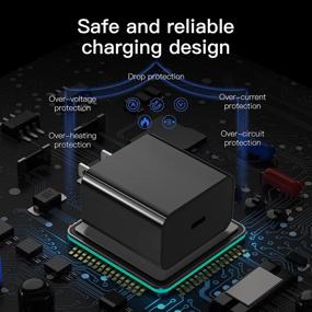 img 1 attached to ⚡ [Сертифицировано Apple MFI] Зарядное устройство для iPhone от Apple 20W с блоком USB C и 6-футовым USB C кабелем Lightning для iPhone 12/12 mini/12 Pro/12 Pro Max/11 Pro Max/AirPods Pro/iPad Air 3/mini 4/5 (черный): Надежное и эффективное решение для зарядки.