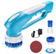 🧼 powerdof electric spin scrubber - cordless handheld power scrubber with 4 cleaning brush heads for tub, tile, floors, sinks, windows, kitchen - shower scrubber for efficient cleaning logo