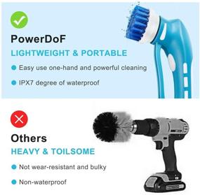 img 3 attached to 🧼 PowerDoF Electric Spin Scrubber - Cordless Handheld Power Scrubber with 4 Cleaning Brush Heads for Tub, Tile, Floors, Sinks, Windows, Kitchen - Shower Scrubber for Efficient Cleaning