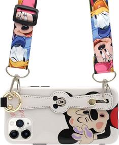 img 4 attached to 📱 MC Fashion iPhone 12 Pro Max Case: Cute Cartoon Design with Hand Grip Neck Strap Lanyard, Full-Body Slim Fit Protection for 6.7-inch 2020 iPhone