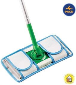 img 2 attached to 🧹 Swiffer Sweeper Compatible: Reusable Microfiber Mop Pads, Machine Washable Refills - 4 Pack