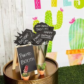 img 3 attached to 🎉 Enhance Your Celebrations with Juvale 60-Pack Writable Chalkboard Photo Booth Props for Weddings and Parties