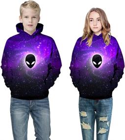 img 2 attached to 👕 HaniLav Boys' Novelty Hoodies Sweatshirt Pullover - Fashionable Boys' Clothing at Fashion Hoodies & Sweatshirts Online Store