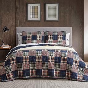 img 4 attached to 🛏️ Eddie Bauer Home Madrona Collection: Light-Weight Quilt Bedspread, 100% Cotton, Pre-Washed for Extra Comfort in Full/Queen Size, Red Bedding Set