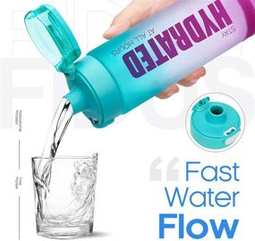 img 2 attached to 🚰 Fidus 32oz Motivational Water Bottle: Stay Hydrated with Time Marker & Chug Lid, Leakproof BPA Free Tritan Wide Mouth - Perfect for Fitness and Outdoor Activity