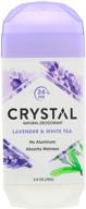 🌿 pack of 2, lavender & white tea crystal deodorant solid stick - 2.5 ounce logo