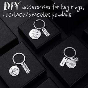 img 3 attached to 🔑 259-Piece Set of Motivational Keychain Accessories: Inspirational Word Charms with Open Jump Rings and Key Rings, Ideal for Various DIY Crafting Projects