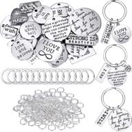 🔑 259-piece set of motivational keychain accessories: inspirational word charms with open jump rings and key rings, ideal for various diy crafting projects logo