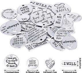 img 2 attached to 🔑 259-Piece Set of Motivational Keychain Accessories: Inspirational Word Charms with Open Jump Rings and Key Rings, Ideal for Various DIY Crafting Projects