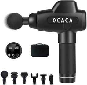 img 4 attached to OCACA Massage Gun Deep Tissue: Powerful Percussion Massager with 20 Levels and 💆 6 Heads for Post-Workout Pain Relief - Ideal Gift for Both Men and Women