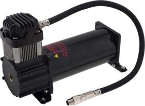 img 2 attached to 🔊 Vixen Horns Heavy Duty 200 PSI Onboard Air Compressor - Universal Truck/Car Train Horn/Suspension/Ride/Bag Kit/System Replacement. Suitable for All 12v Vehicles Including Semi Trucks, Pickup Trucks, and Jeeps - Black VXC8301B
