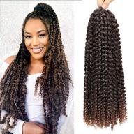 получите вызывающий восхищение образ с 18-дюймовыми дредами passion twist crochet hair: волнистыми кудрями водной волны богемного стиля (6 пачек, 3 пачки, 1b/30). логотип