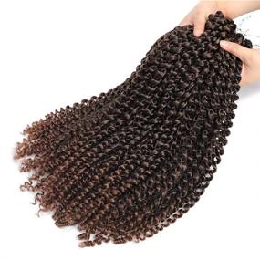 img 1 attached to Получите вызывающий восхищение образ с 18-дюймовыми дредами Passion Twist Crochet Hair: волнистыми кудрями водной волны богемного стиля (6 пачек, 3 пачки, 1B/30).