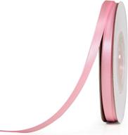 🎀 yama double face satin ribbon roll - 1/4 inch 25 yards, perfect for gift wrapping & diy crafts - pink logo