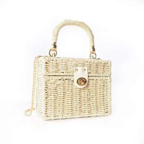 img 3 attached to 👜 Handwoven Vintage Natural Handbag: The Perfect Vacation Companion for Women's Handbags & Wallets