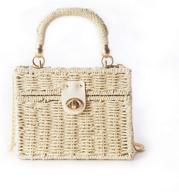 👜 handwoven vintage natural handbag: the perfect vacation companion for women's handbags & wallets logo