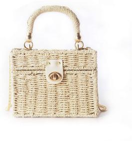 img 4 attached to 👜 Handwoven Vintage Natural Handbag: The Perfect Vacation Companion for Women's Handbags & Wallets