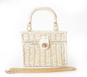 img 1 attached to 👜 Handwoven Vintage Natural Handbag: The Perfect Vacation Companion for Women's Handbags & Wallets