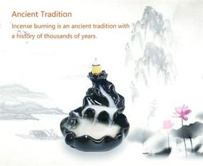 img 3 attached to 300 Pcs Backflow Incense Cones: Waterfall Burner, Natural Sandalwood Scented Cones for Relaxation and Meditation