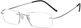 img 3 attached to 👓 LianSan Fashion Titanium Rimless Bifocal Mens Womens Frameless Reading Glasses Women for Men with Case, Readers Glasses 8013