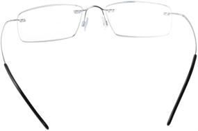 img 1 attached to 👓 LianSan Fashion Titanium Rimless Bifocal Mens Womens Frameless Reading Glasses Women for Men with Case, Readers Glasses 8013