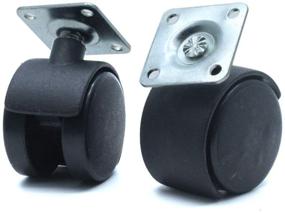 img 2 attached to Mecion Black Nylon Swivel Caster Material Handling Products
