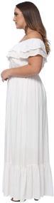 img 2 attached to Anna Kaci Womens Bohemian Shoulder Stretchy Women's Clothing