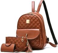 🎒 stylish quilted leather backpacks for women: handbags, wallets & fashion-forward designs logo
