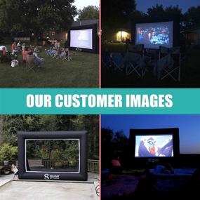 img 3 attached to 🎬 Inflatable Outdoor Movie Screens - 200 Inch Holiday Styling Projector Screen for TV & Movies - Portable, Front & Rear Projection - Blow Up Screen