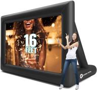 🎬 inflatable outdoor movie screens - 200 inch holiday styling projector screen for tv & movies - portable, front & rear projection - blow up screen logo