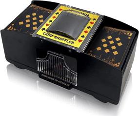 img 4 attached to Nileole 1-2 Deck Battery-Operated Automatic Card Shuffler: Perfect for UNO, Texas Hold'em, Poker, and More!