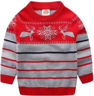 🎄 littlespring christmas sweater pullover for boys' clothing - little sweaters logo