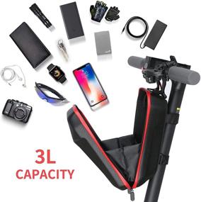 img 1 attached to 🛴 Waterproof Scooter Storage Bag 3L by UWITGO - Hard Shell Handlebar Bag for Electric Scooter, Front Hanging Bag for Adults - Enhanced Scooter Accessories