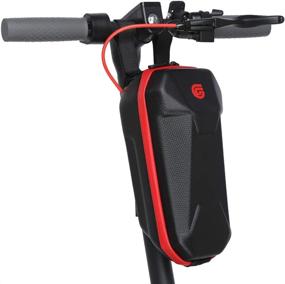 img 4 attached to 🛴 Waterproof Scooter Storage Bag 3L by UWITGO - Hard Shell Handlebar Bag for Electric Scooter, Front Hanging Bag for Adults - Enhanced Scooter Accessories