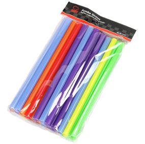 img 1 attached to Smoothie Slushie Straws Assorted Colors