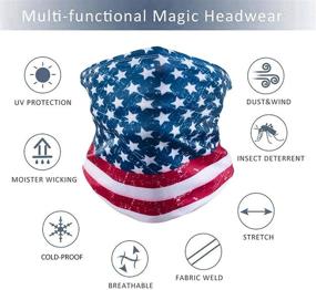 img 1 attached to Stylish American Bandanas for Outdoor Women: Headwear Protection, Accessories, Scarves & Wraps