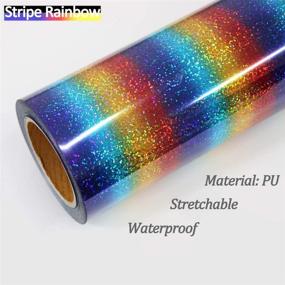 img 3 attached to 🌈 High-quality Holographic HTV Iron On Vinyl Sheets - Create Vivid DIY T-Shirts, Bags, Caps and Pillows with Rainbow Holograph Designs - Cricut Compatible - 10inch X 12inch - Set of 5 Sheets