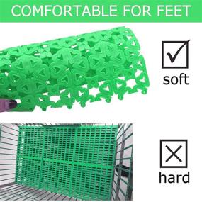 img 2 attached to 🐇 Comfortable Rabbit Foot Rest: Plastic Cage Mat for Small Pets (8 Pack)