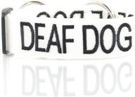 deaf dog white color coded semi-choke collar (l-xxl) - prevent accidents & alert others to your dog's limited hearing logo