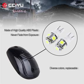 img 2 attached to 🚗 cciyu Smoke Roof Running Light Clearance Lamp Covers with Base Housing + White T10 5-SMD 5050 LED 6000K Interior Light Bulbs W5W 2825 158 192 168 - Compatible with Dodge Ram 1500 2500 (2012-2016)