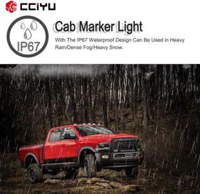 img 1 attached to 🚗 cciyu Smoke Roof Running Light Clearance Lamp Covers with Base Housing + White T10 5-SMD 5050 LED 6000K Interior Light Bulbs W5W 2825 158 192 168 - Compatible with Dodge Ram 1500 2500 (2012-2016)