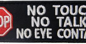 img 3 attached to 🐾 Enhanced Service Dog Alert System: No Touch No Talk Warning Vests/Harnesses Patch with Embroidered Badge and Fastener Hook & Loop Emblem