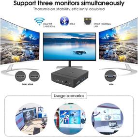 img 1 attached to Компактный и мощный: Мини-ПК с 8 ГБ RAM, 64 ГБ ROM и 128 ГБ SSD - Windows 10, Intel Celeron N4100, Dual HDMI, VGA, Type-C, USB4, 4K-дисплеем, Wi-Fi-модулем на 2,4 ГГц / 5,8 ГГц, гигабитной Ethernet-сетью, графикой Intel UHD 600 и BT 4.2.