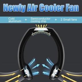img 3 attached to 🌬️ Mike's Home Cooling Fan: Personal AC Neck Fan with Refrigeration Chip - Fast Cool Down 43℉-48℉, Hands-free, USB Quiet Portable Fan for Outdoor Sports and Commuting