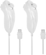 🎮 zotain 2-pack nintendo wii nunchuk controllers - white (compatible with wii & wii u) логотип